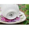 roiyarua-den Cup & Saucer Bone China 240ml Rose Pattern Purple