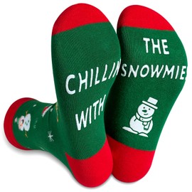 Lusibaka Funny Gifts Socks Novelty Socks for Men Women,Christmas Unisex Cotton Socks with Grippers Non-Slip, Great Christmas Birthday Festive Days Gifts