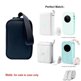 KOSTOO Neoprene Zipper Sleeve Pouch with Handle for NIIMBOT D110 D110 Upgraded/for Phomemo D30 / D35 Mini Label Maker Machine, Easily Store Your Printer, Tape, USB Line