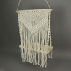 Things2Die4 Boho Style Hand Tied Macrame Wall Hanging with Wooden