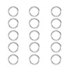 Changyeah 45mm Round Carabiners Pack of 15 Silver Classic Untreated