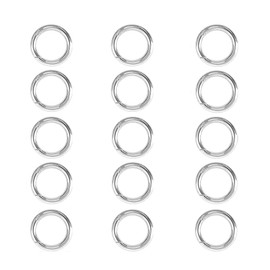 Changyeah 45mm Round Carabiners Pack of 15 Silver Classic Untreated