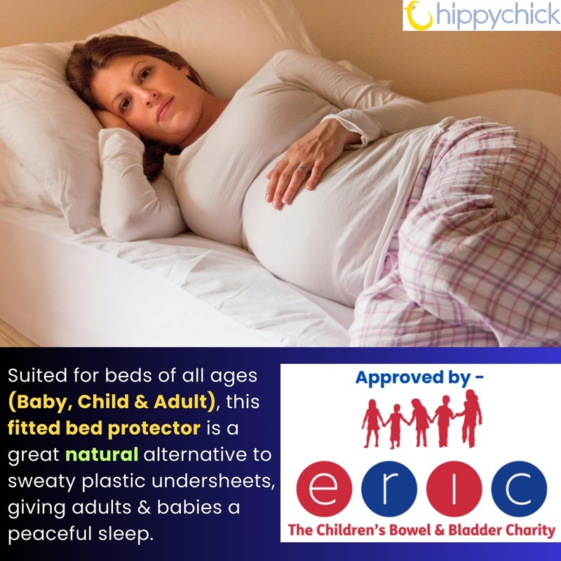 Hippychick Cotton Fitted Mattress Protector, 100 Percent Waterproof, Anti Allergy,