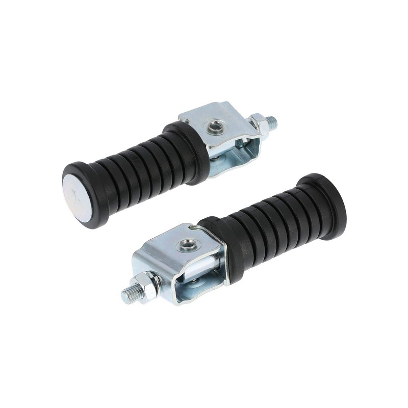 Set Pillion Foot Pegs Galvanised Black ETZ