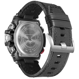 Replacement Leather Watch Strap Suitable for Casio GST-210 / GST-300 / GST-400 / GST-410 / GST-210B / GST-S100D / GST-S210B Men's Bracelet Watch Band