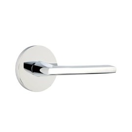 Emtek Passage Set, Disk Rosette, Helios Lever, Polished Chrome, LH