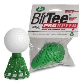 BirTee Golf Tees - PRO Speed Plus with Flexibility & Durability - 8 Pack. Indoor Golf Tees/Golf Simulator Tees/Winter Plastic Golf Tees (Green)