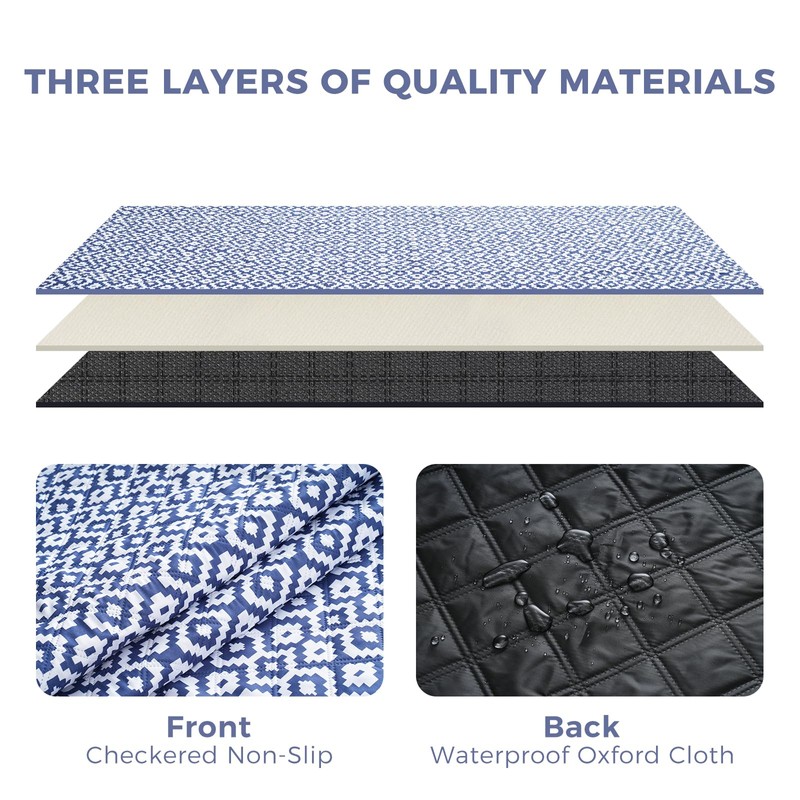 Oak & Tea Picnic Blanket Waterproof 150x200 CM Foldable Picnic
