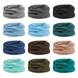 TAIYUNWEI Outdoor Multifunctional Scarf Sport Magic Seamless Scarf Magic Headscarf Elastic Headband Bandana UV Resistance Sports Headwear for Riding Motorcycling Hiking Fishing Yoga, Solid Color, 12