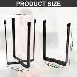 Druuzyl Faltbares Flaschen-Abtropfgestell (21,5 cm hoch, schwarz) - Mehrzweck-Trockenständer für Babyflaschen & Küchenflaschen - Platzsparend & stabil