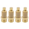 sourcingmap Top Adjustable Pneumatic Air Exhaust Silencer Muffler Copper 1/4