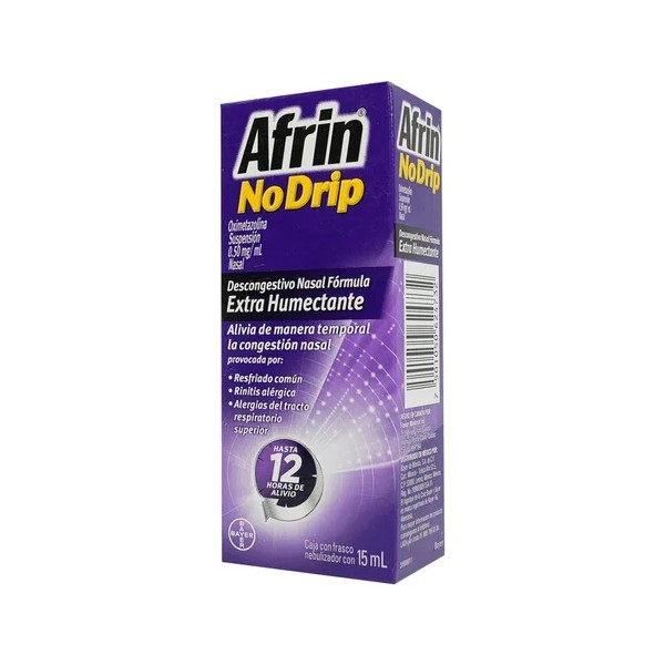 Afrin No Drip Suspensión 0,05 G, 1 Frasco Nebulizador 15