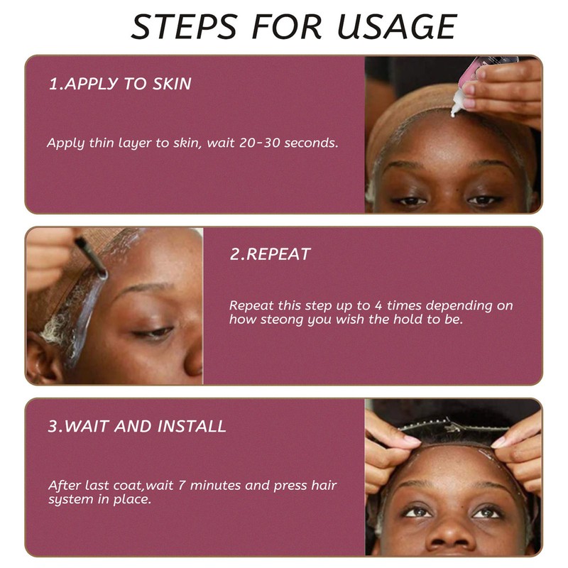 80ml Wig Glue Adhesive Waterproof Strong Hold Lace Front Wig