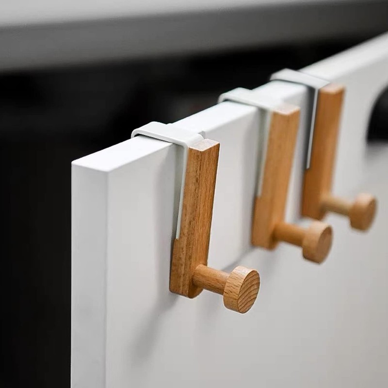 MDFAYE Over The Cabinets Hooks Coat Robe Towel Holder Door