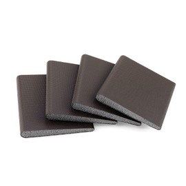 Builder Supply Door Corner Seals - Exterior Doorway Frame Sealing Wedge Filler - Cold Air & Draft Stopper with Heavy-Duty Adhesive - Self-Adhering Foam - Weatherstripping Accessories - Brown, 4-Pack