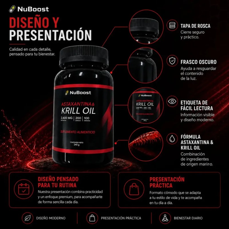 Omega 3 Krill Oil Astaxantina 2000mg 200 Capsulas Plus