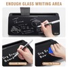 SELEAD Desktop Glass Whiteboard with Organizer, Markers, Eraser - Dry