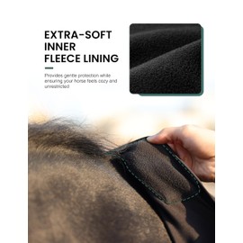 Harrison Howard Sleek Nylon and Stretch Horse Shoulder Guard Lightweight Comfortable Breathable Protective Chest Protector Black M