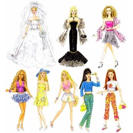 Simplicity 4719 Doll Fancy Clothing Sewing Pattern for Girls by Andrea Schewe, Size 11.5''