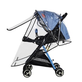 Universal Stroller Cover Large Rain Cover for Buggy Pushchair Pram with Zip Waterproof Windproof Travel Outdoor Stroller Rain Cover Weather Shield Protect for Sun Dust Snow