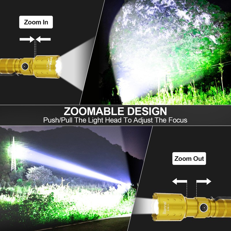 Flashlights High Lumens Rechargeable, 20000 Lumens Super Bright 1500 Meters
