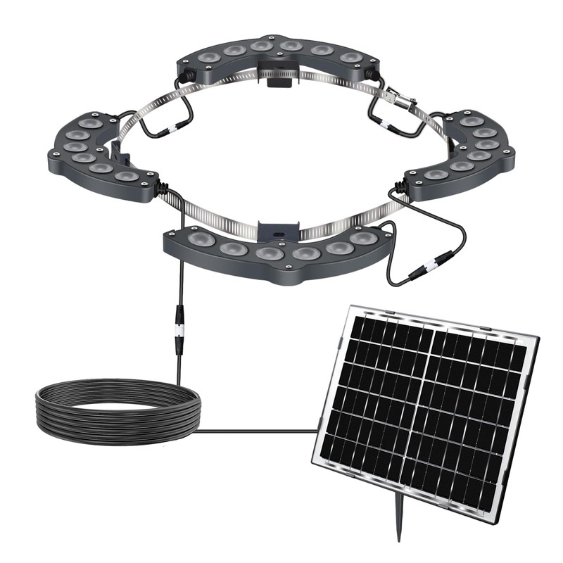 Solar Palm Tree Lights Outdoor Warm Light 3000K, Solar Spotlights