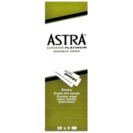 The Shave Factory Premium Shaving Set - Astra Platinum Double Edge Safety Razor Blades (100)