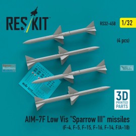 ResKit RESRS320458 1:32 ResKit AIM-7F Sparrow III Lo Vis Missiles
