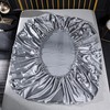 Fitted Sheet Plain Satin Shiny Bed Sheet 160 x 200