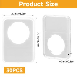 MUXHEL 30-Pack 38mm Coin Slab Display Holder, Morgan Silver Dollar Coin Holders, Silver Dollar Storage Case for Morgan, Peace, IKE 38mm Coin