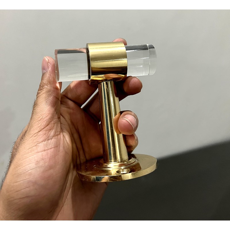 Morco Deco Brass Lucite Robe Hook Handmade Bathroom Kithcen Towel