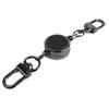 prendre PR-REEL07 Key Reel, Black, Carabiner, Compact, Lightweight, Key Ring,