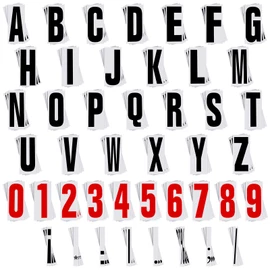 Jecery 400 Pcs Marquee Sign Letters Flexible Plastic Letters on Flexible Panel for Outdoor Black Board Portable Sign Numbers Punctuation for Letter(8 7/8 Inch)