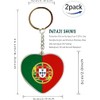 JAVD Paquete de 2 llaveros con bandera de Portugal, Portugal,