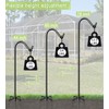 Garbuildman 76 Inch Tall Shepherd Hooks with 5-Forked Base, Adjustable