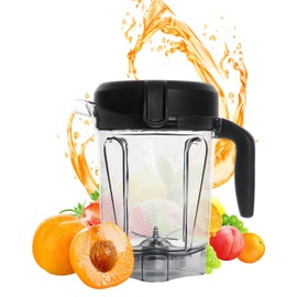 64oz Low-Profile Blender Pitcher, Replacement for 750 5200 5000 6300 7500 A3500 vm0102 vm0103 vm0197 E310 Classic/Explorian/Commercial series etc Container