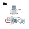 Dfuqanb 4-Piece Stainless Steel Toggle Lock Set, Tension Clasps, M4