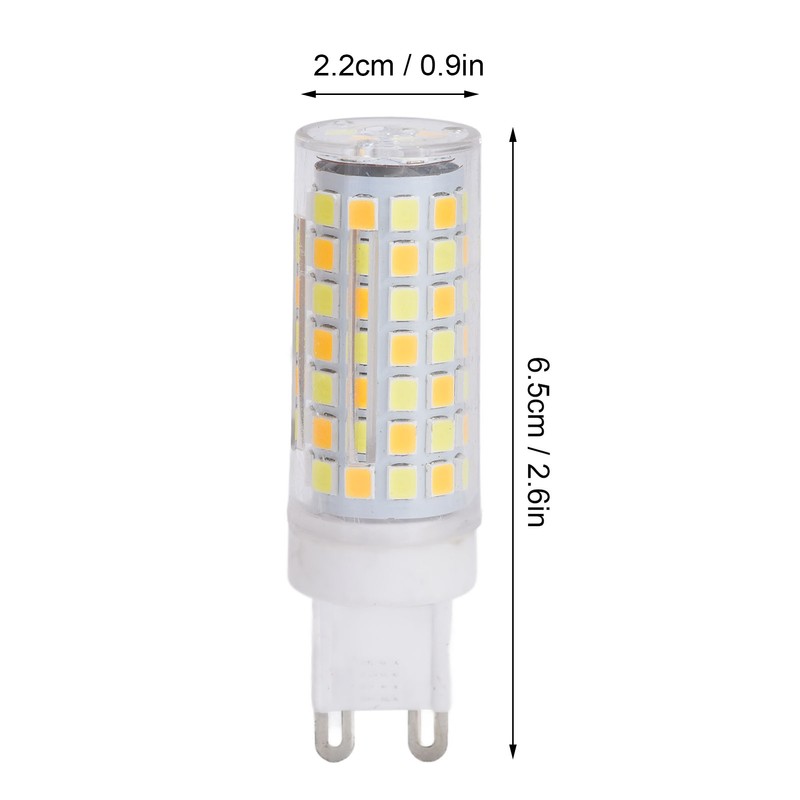 6pcs 90LED G9 Light Bulb 9W 220V Dimmable Soft Warm