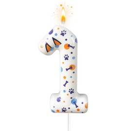 laackys Dog paw Themed Birthday Candles, Digital Dog paw Birthday Party Supplies, Suitable for Bluey Theme Parties, Birthday Celebrations for Adults and Children, and Celebrations for Pets (1)