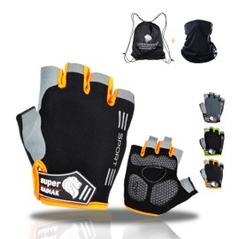 super NADIAK® Reflective Half-Finger Cycling Gloves - Lightweight & Breathable Fingerless Bike Gloves for Men & Women
