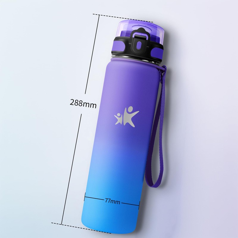 KollyKolla Stainless Steel Drinking Bottle, 1 Litre, Thermos Flask with