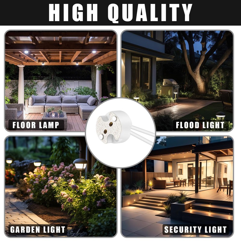 Saillong 20 Pack MR16 Socket G4 LED Halogen Lamp Ceramic