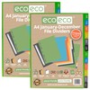 eco-eco A4 50% Recycled Multipunched Reinforced Colour January - December