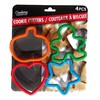 HEART STAR CIRCLE FLOWER SHAPES COOKIE CUTTER SET OF 4