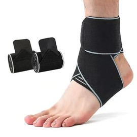 Tobilleras para Esguince Deportiva de 1 par,Tobillera Ortopedica Antideslizante Ajustable,Soporte de Tobillo de compresión transpirable,multitalla para hombre y mujer, aptas para correr,baloncesto,fútbol(Gris)