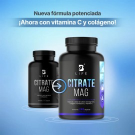 Citrato Magnesio 240 Cápsulas 2400 Por Porción Alta Absorción Biodisponibilidad Vitamina Colágeno Citrate Mag Life