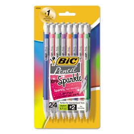 Bic Mplp241 Xtra-Sparkle Mechanical Pencil, 0.7Mm, Assorted, 24/Pack