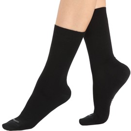 Icebreaker Merino Women's Lifestyle Fine Gauge Crew Socks, Large, Black
