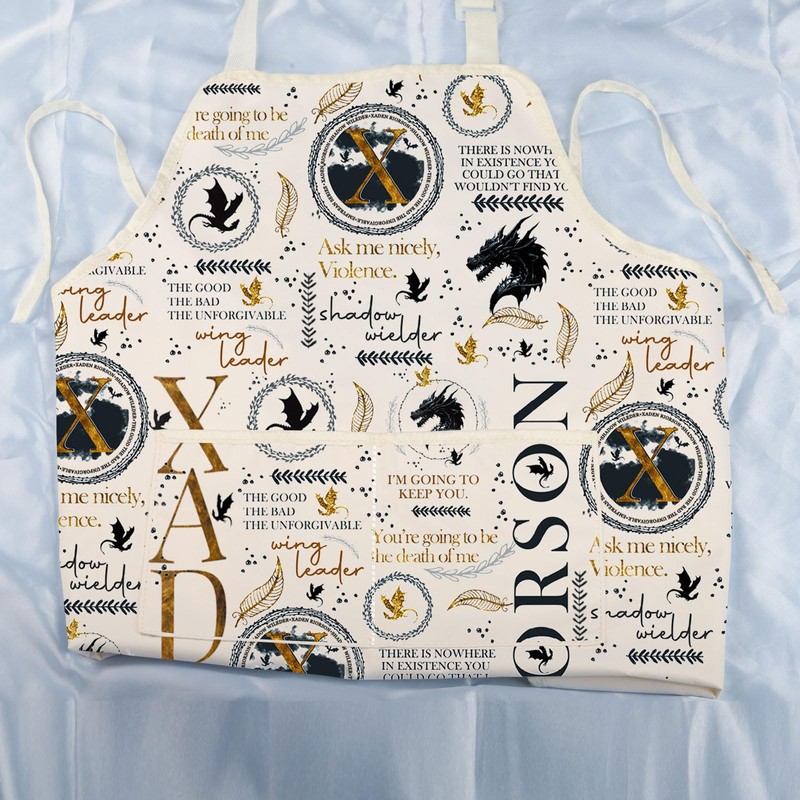 VAMSII Xaden Riorson 4th Wing Merch Dragon Riders Apron Basgiath