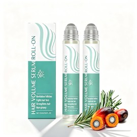 Hair Growth Serum Roll-On | Blend with 3% Rosemary, 3% Redensyl, 2% AnaGain, Biotin & Niacinamide | Leave-In, Fast Absorbing | For Thinning Hair & All Hair Types (Pack of 2, 0.85 Fl Oz Each)